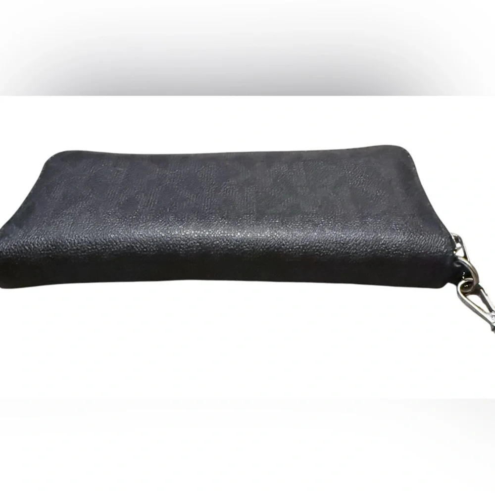 Michael Kors Jet Set Travel zip around Saffiano black leather Continental wallet